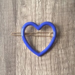 NEW Royal Blue Heart Hair Clip